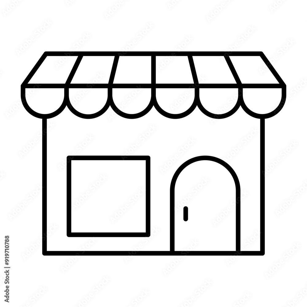 Store Vector Line Icon Design Store Vector Line Icon Design