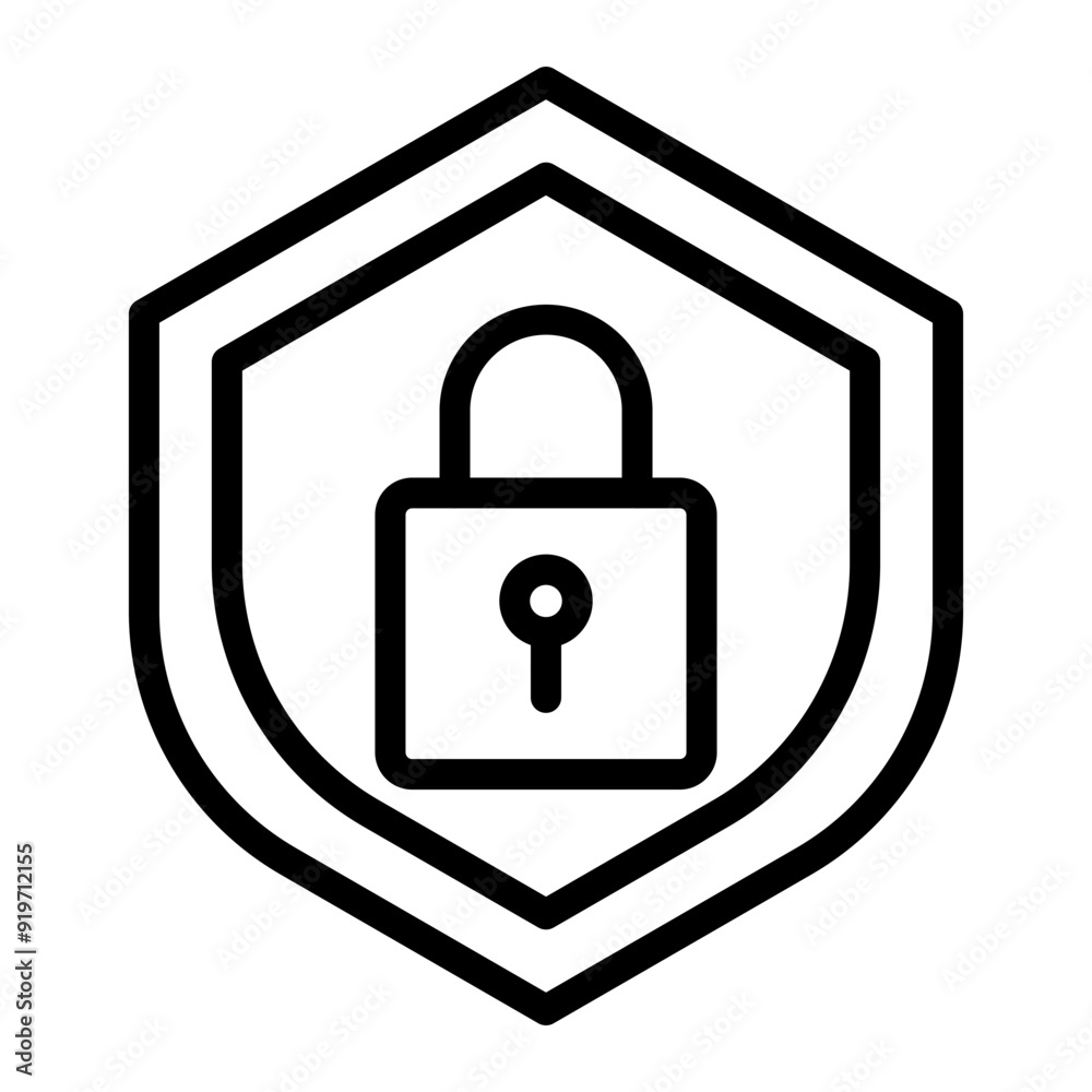 Security Vector Line Icon Design Security Vector Line Icon Design