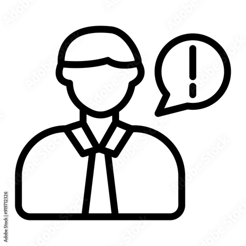 Informant Vector Line Icon Design