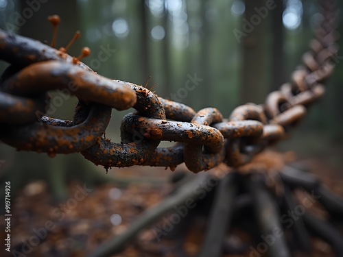 rusty chain link