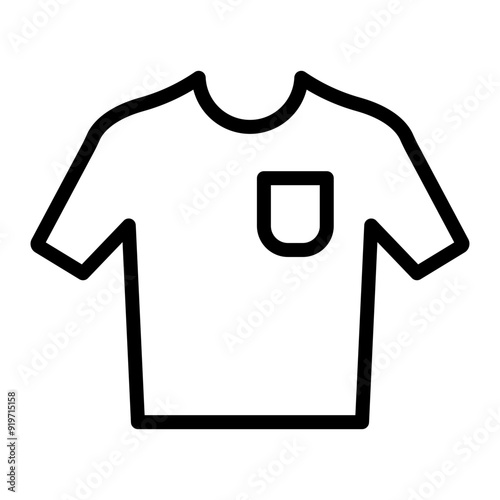 Casual Shirt Vector Line Icon Design