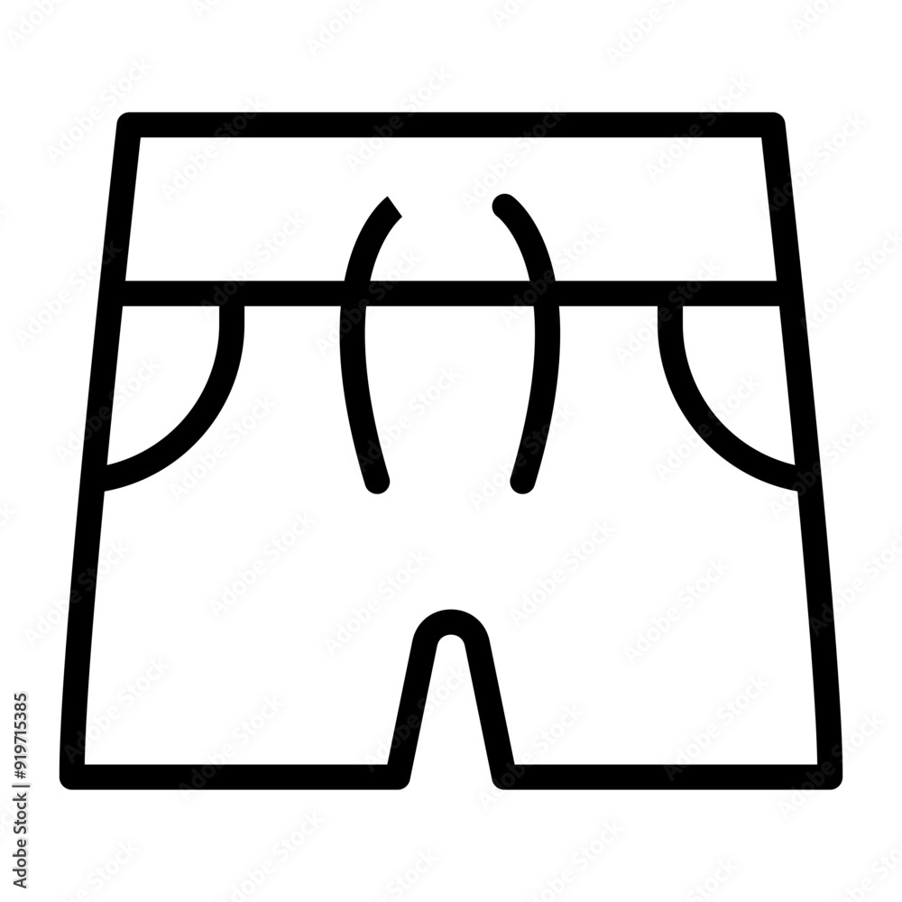 Shorts Vector Line Icon Design Shorts Vector Line Icon Design