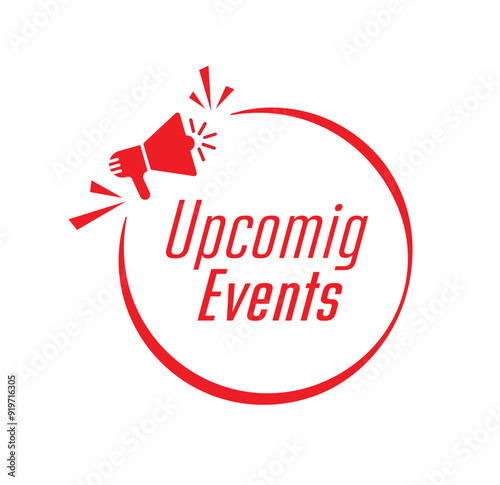 upcoming events text information sign