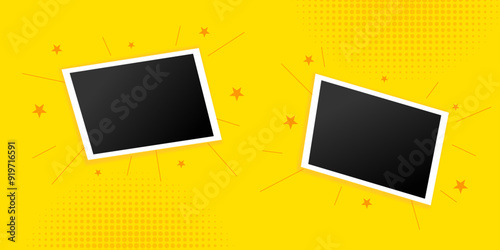 Photo frame for before and after duel comparison template.