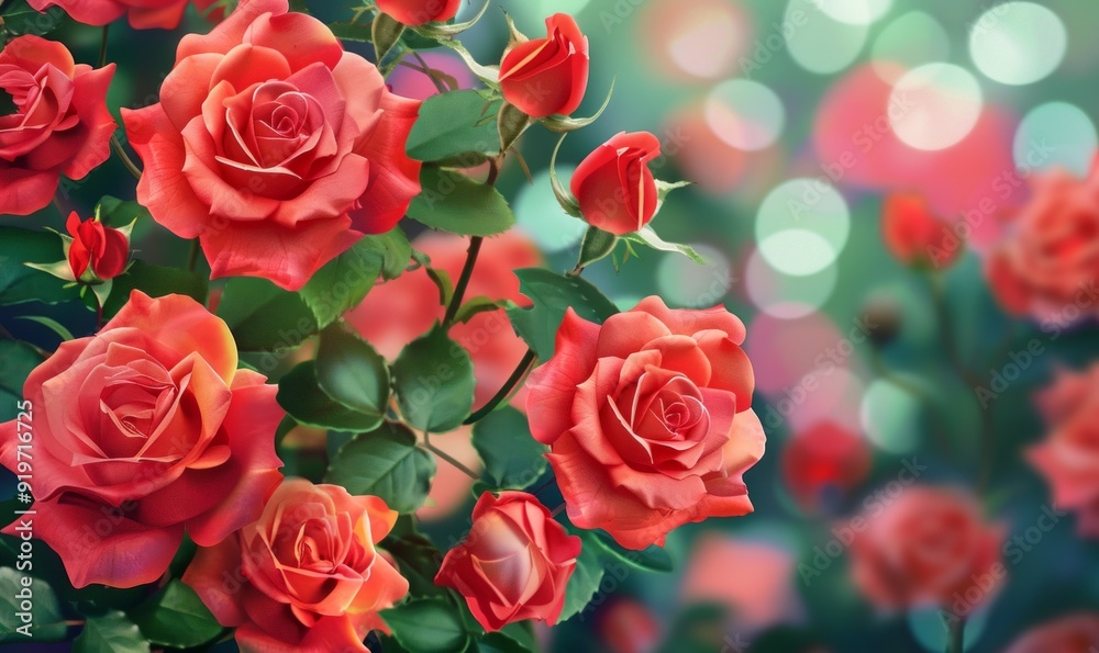 Romantic Background with Roses. Floral Wallpaper Romantic Background with Roses. Floral Wallpaper