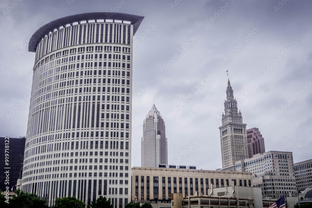 The United States District Court building in Cleveland, Ohio, with city panorama, skyscrapers, and American architecture view.
The United States District Court building in Cleveland, Ohio, with city panorama, skyscrapers, and American architecture view.