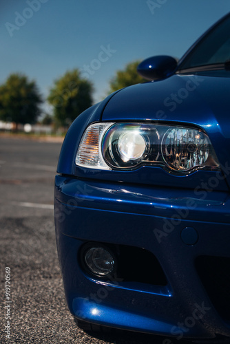 The headlight of classic and luxury car