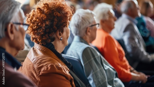 Wallpaper Mural A group of seniors attending a town hall meeting, advocating for community issues and rights Torontodigital.ca