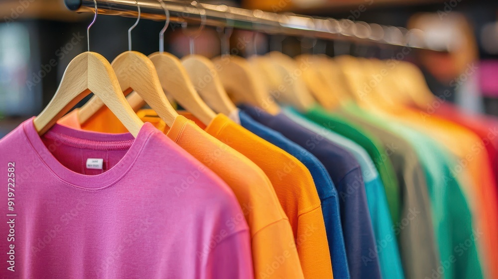 Obraz premium Colors t-shirts on hangers