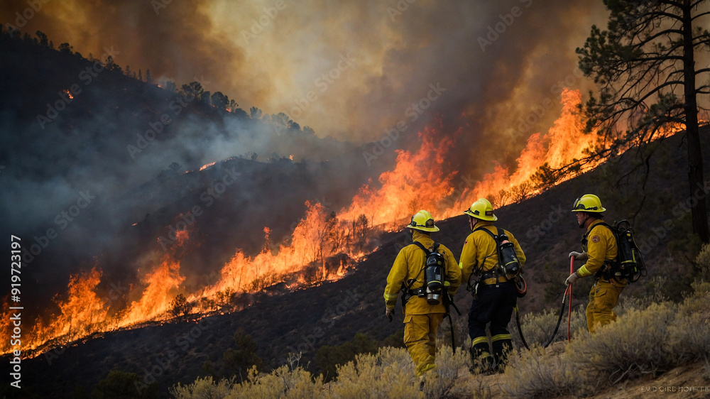 Obraz premium Wildfire Forest Fire Burning 