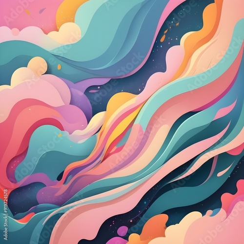 Full color pastel abstract background 