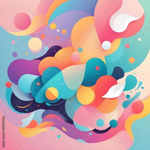 Full color pastel abstract background 