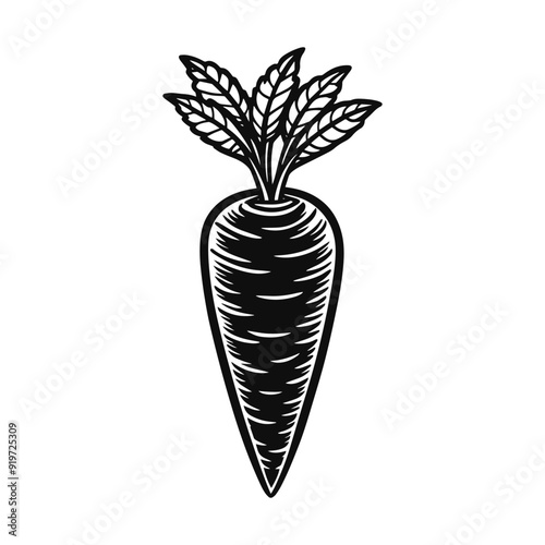 silhouette of a carrot vector illustration