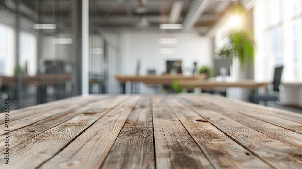 Blurred office and meeting room background on an unoccupied wooden tabletop. Blurred office and meeting room background on an unoccupied wooden tabletop.