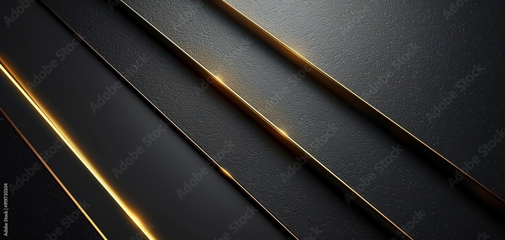 Abstract black and gold background with diagonal lines. Abstract black and gold background with diagonal lines.