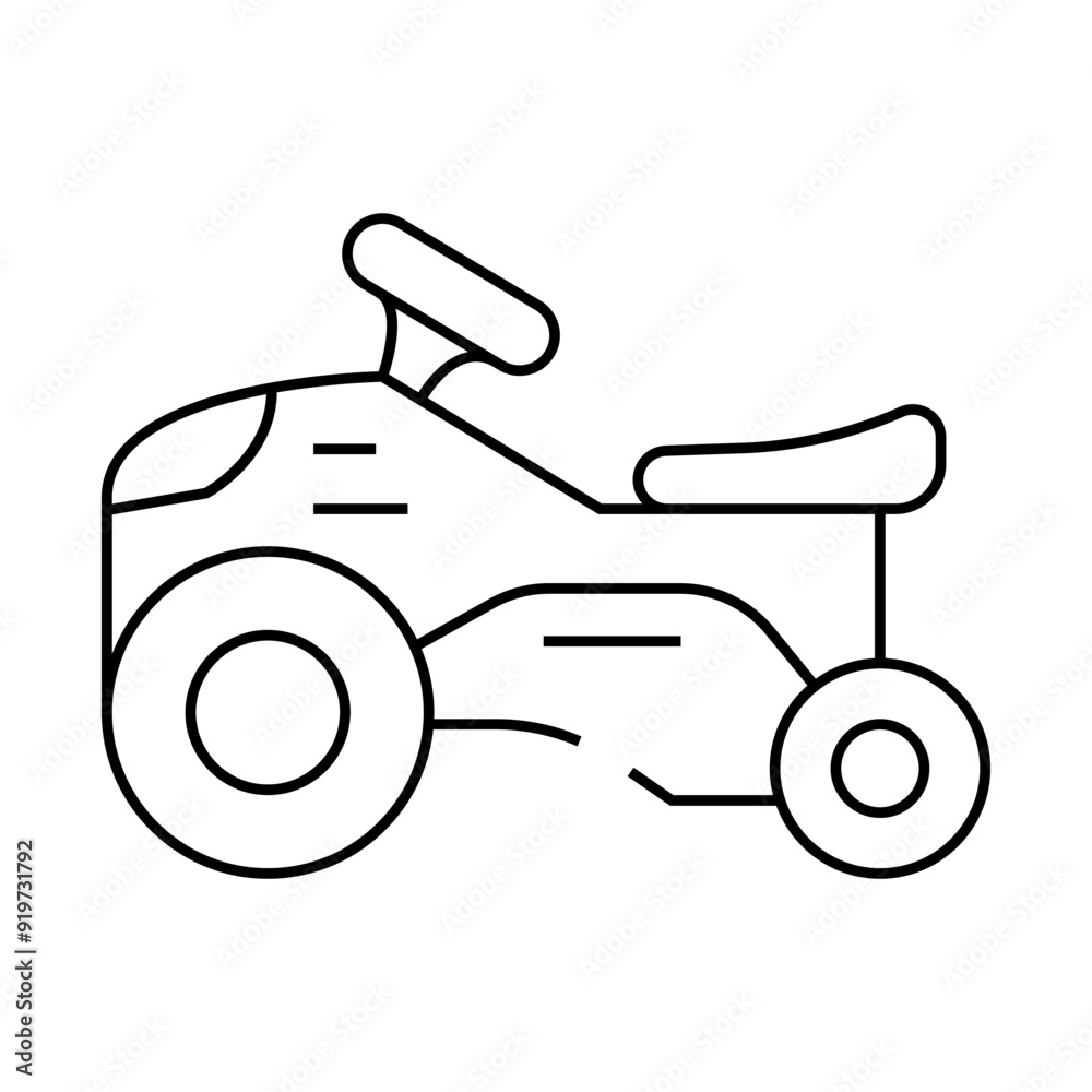 ride on toy child line icon vector. ride on toy child sign. isolated contour symbol black illustration ride on toy child line icon vector. ride on toy child sign. isolated contour symbol black illustration