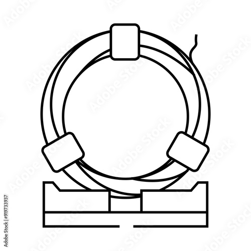 wire steel production line icon vector. wire steel production sign. isolated contour symbol black illustration