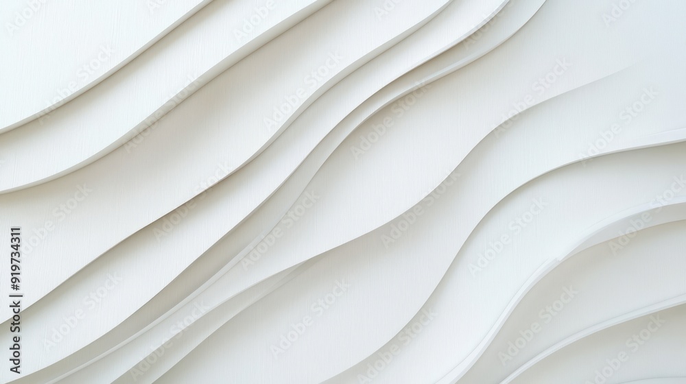 Abstract White Curved Pattern