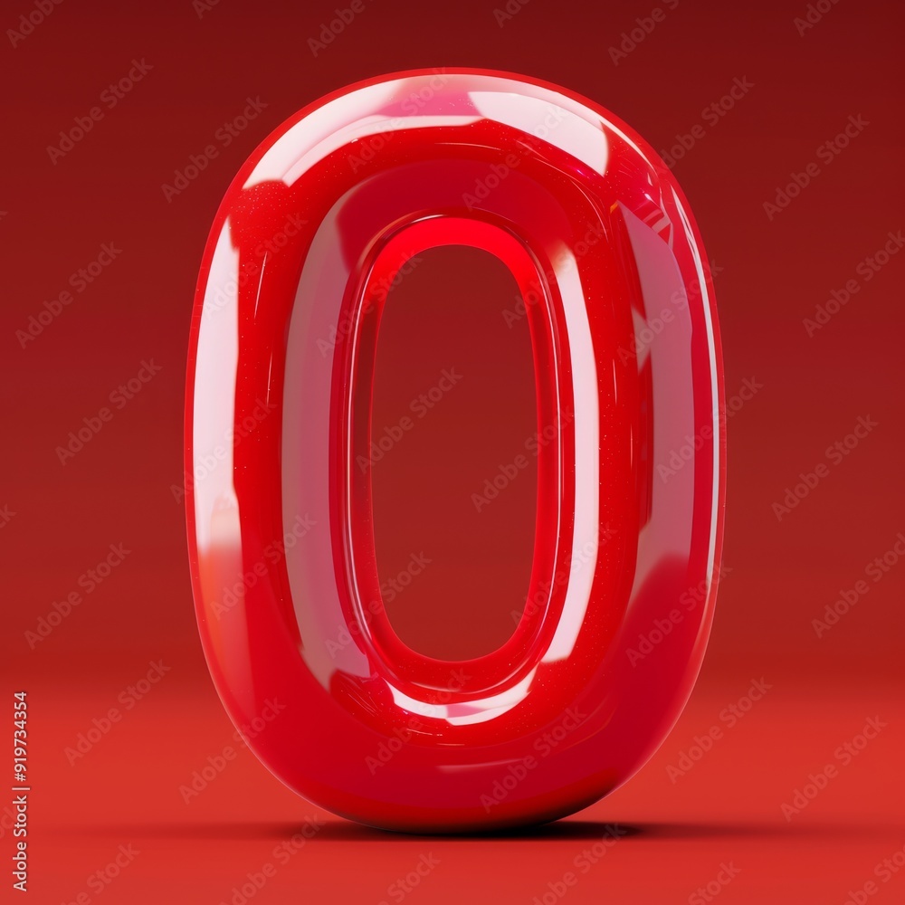 This captivating artwork features a glossy red 3D rendering of the number zero against a smooth red background, reflecting a modern design that inspires creativity and evokes freshness This captivating artwork features a glossy red 3D rendering of the number zero against a smooth red background, reflecting a modern design that inspires creativity and evokes freshness