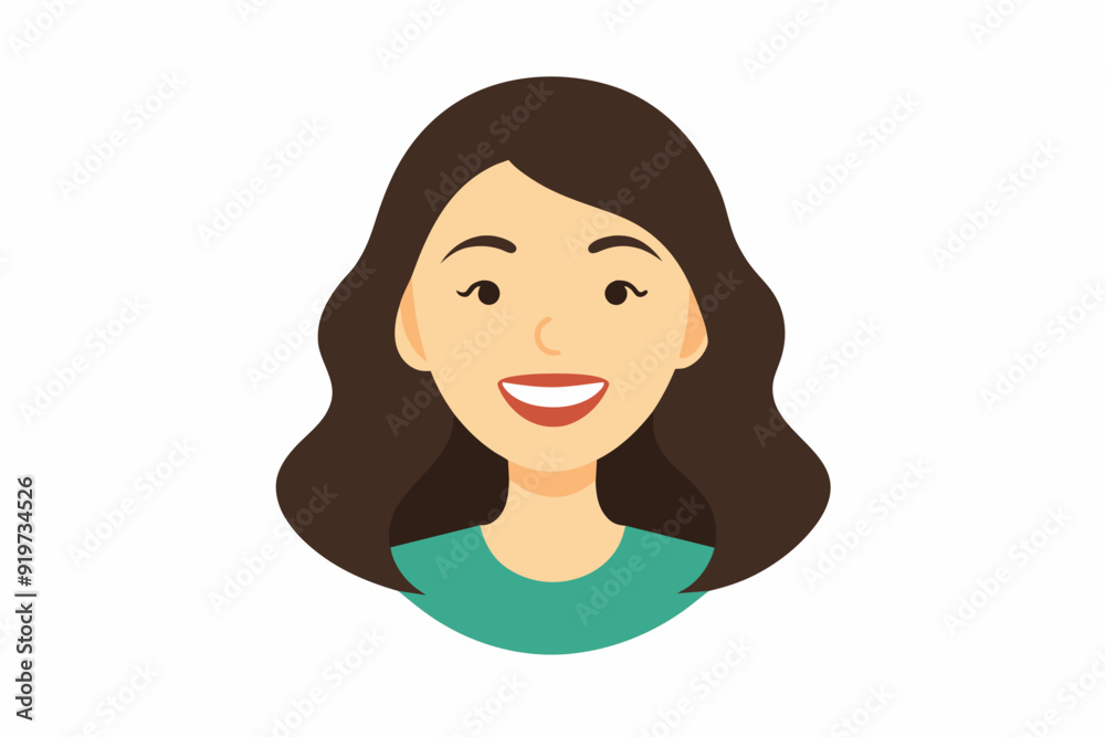 Head of a young woman from the shoulder Head of a young woman from the shoulder