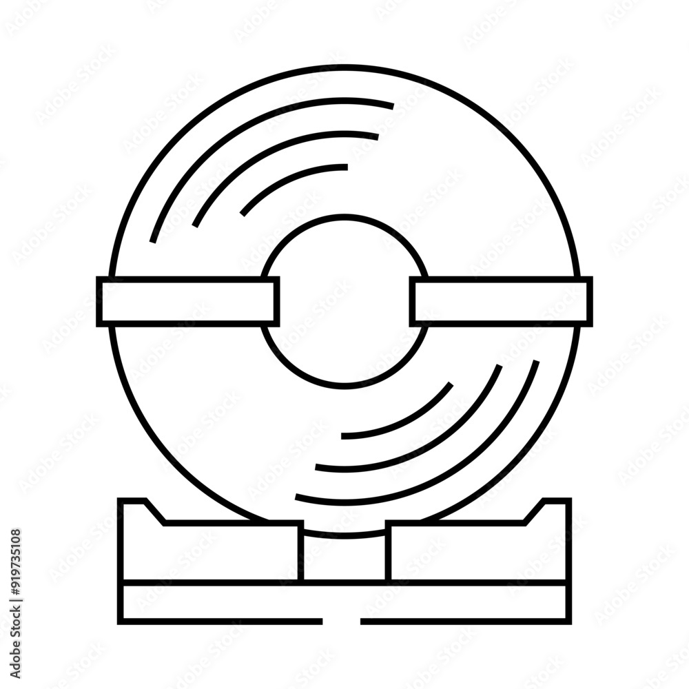 coil steel production line icon vector. coil steel production sign. isolated contour symbol black illustration coil steel production line icon vector. coil steel production sign. isolated contour symbol black illustration