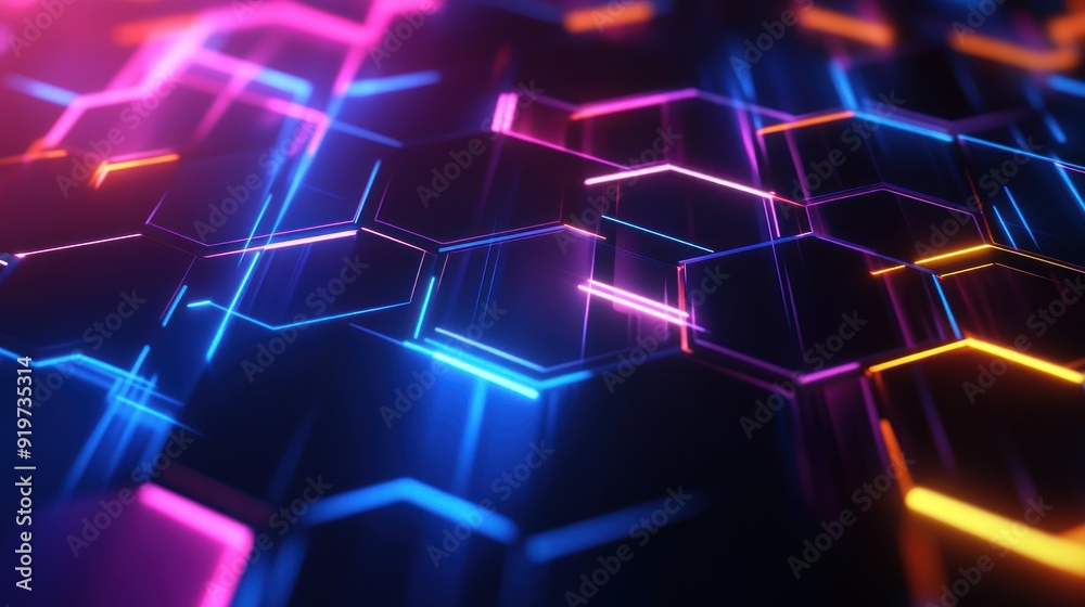 Neon Hexagon Pattern Neon Hexagon Pattern