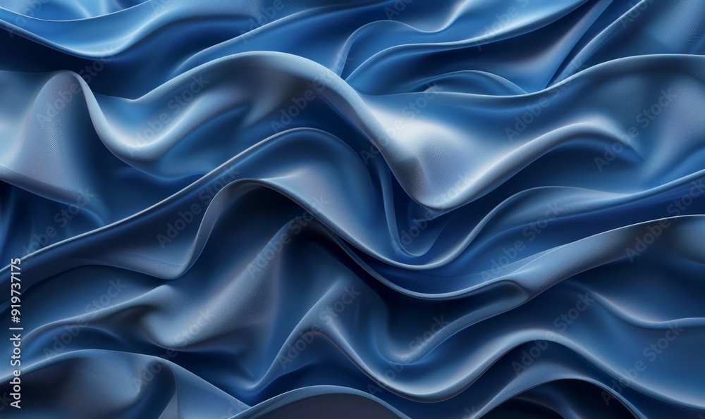 Obraz premium abstract blue wavy cloth