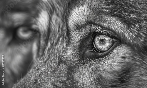 Soulful Wolf Eyes Reflection