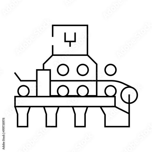 hot strip mill steel production line icon vector. hot strip mill steel production sign. isolated contour symbol black illustration