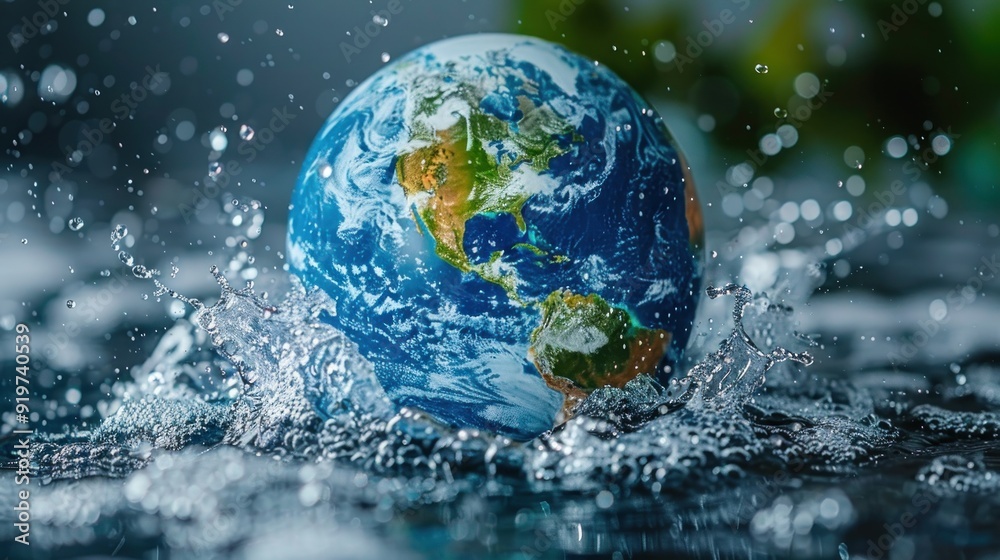 Earth Splashing in Water Earth Splashing in Water