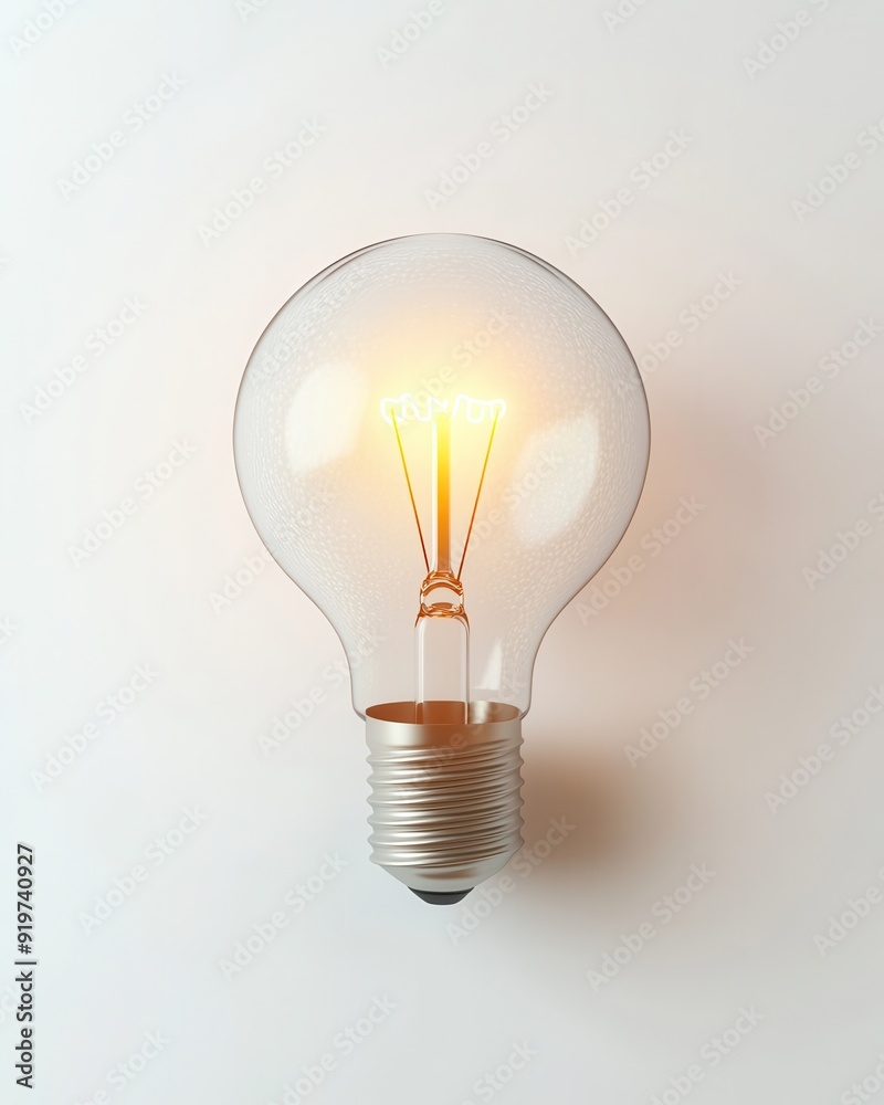 Bright light bulb glowing against a minimalistic background, symbolizing innovation and creativity in design and technology. Bright light bulb glowing against a minimalistic background, symbolizing innovation and creativity in design and technology.