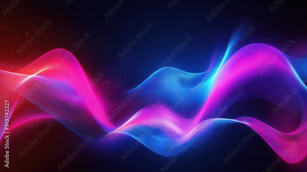 Fototapeta premium Abstract Neon Wave Background