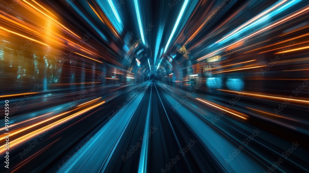 Abstract Speed Lines in Tunnel Abstract Speed Lines in Tunnel