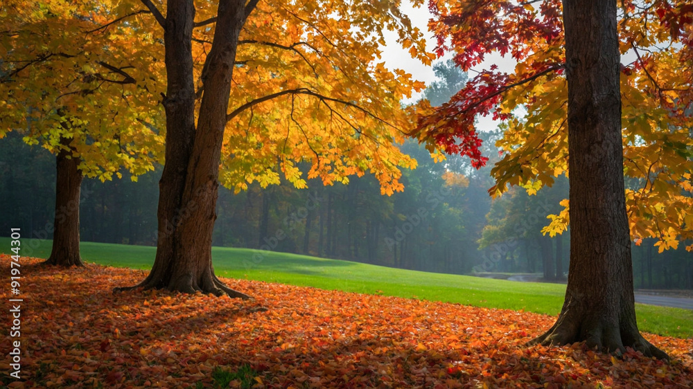 Obraz premium Fall Autumn Leaves Changing