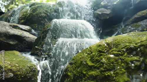 waterfall cascading over rocks