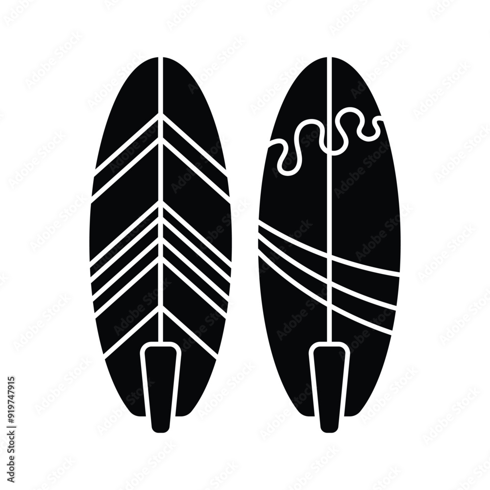 Surfboards icon, beach adventure, seaside vector design Surfboards icon, beach adventure, seaside vector design