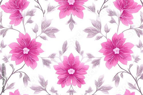 Pink Vector Pattern Design. Generative AI