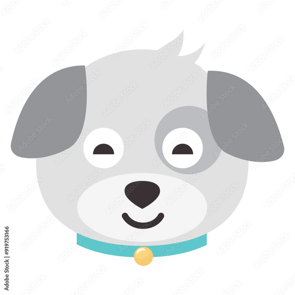 Dog emoji vector isolated on white background. Dog emoji vector isolated on white background.