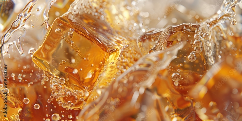 Gusher of beer, close up, cold beer, artistic, cool, ice cube, design sense, attractive, master works Gusher of beer, close up, cold beer, artistic, cool, ice cube, design sense, attractive, master works