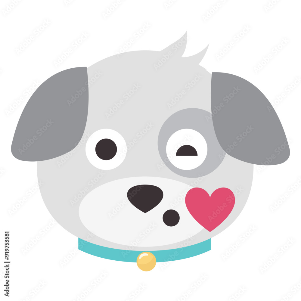 Dog emoji vector isolated on white background. Dog emoji vector isolated on white background.