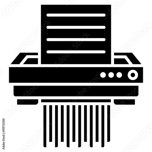 document in a paper shredder