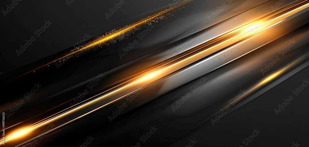 Abstract dark background with glowing golden lines and subtle texture.