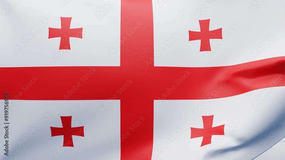 Flag of Georgia. 3D looped animation Flag of Georgia. 3D looped animation