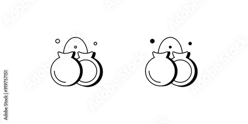 castanets set icon with white background vector stock illustration