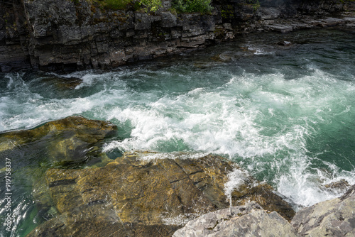 Abisko river canyon in Abisko National Park, Sweden photo