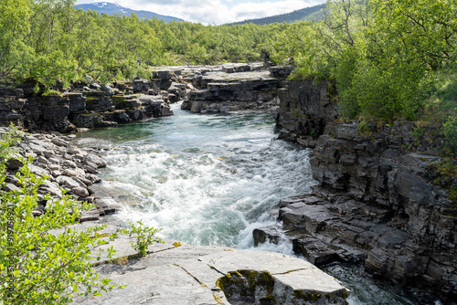 Abisko river canyon in Abisko National Park, Sweden photo