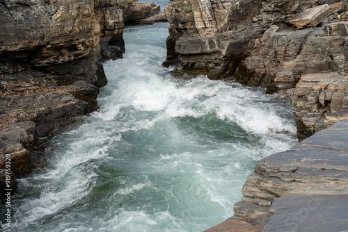 Abisko river canyon in Abisko National Park, Sweden photo