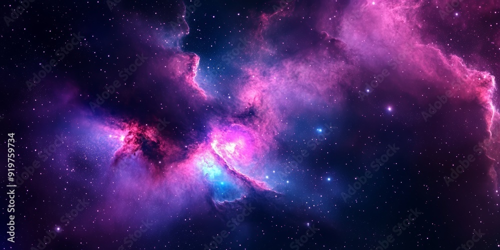 Obraz premium Space nebula and galaxy