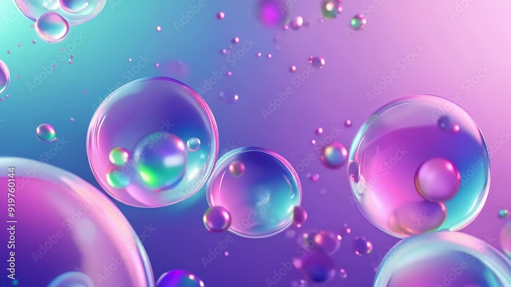 Gradient background with turquoise metaball shape, Morphing, Colorful drops, 3D vector illustration. Abstract 3D liquid color background, banner or sign design	