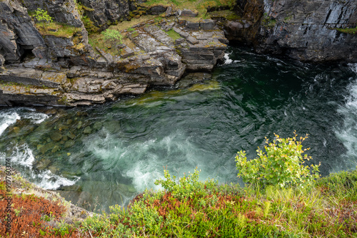 Abisko river canyon in Abisko National Park, Sweden photo